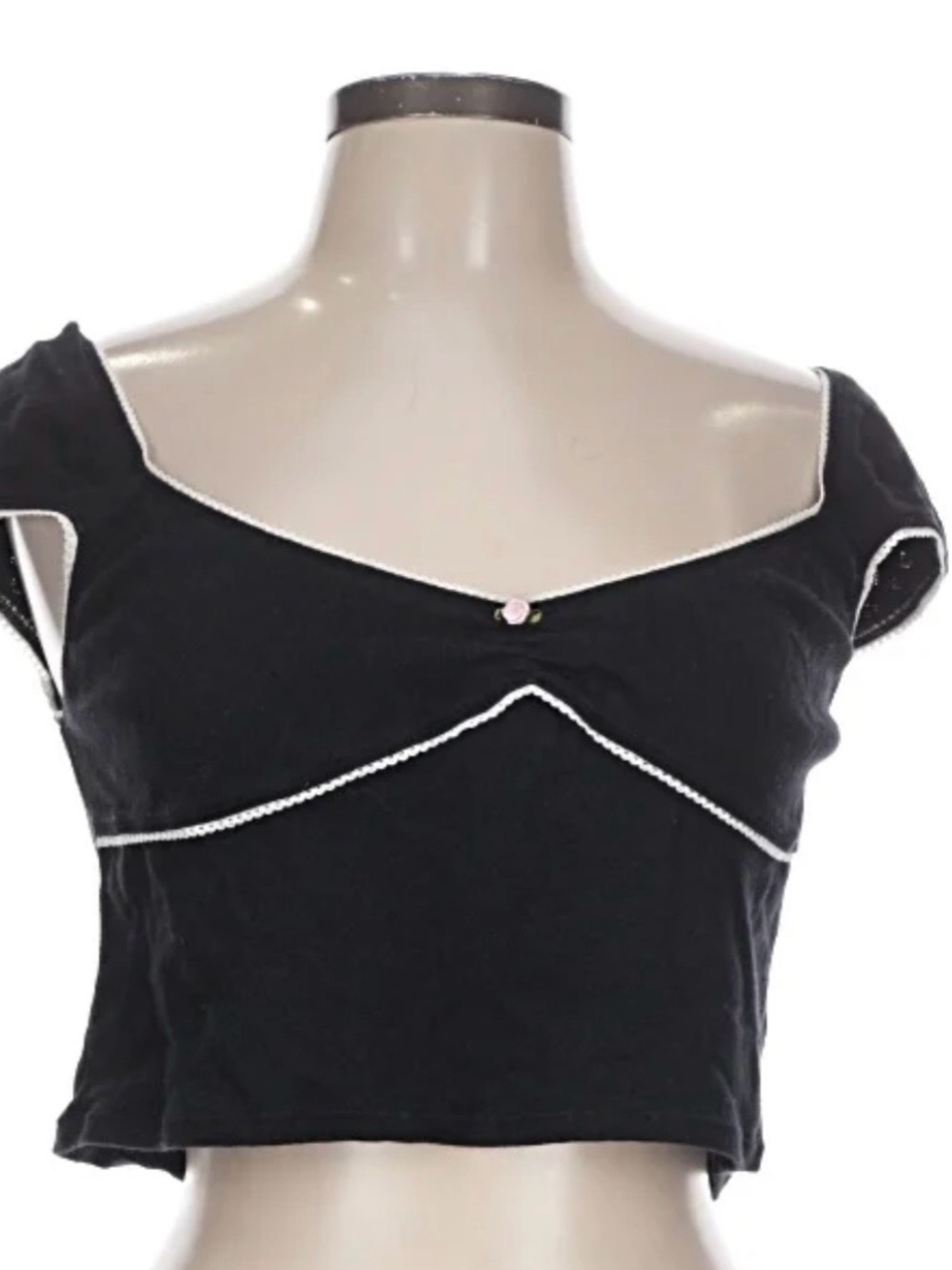 Pacsun Black Cropped Off-Shoulder Top NWT
